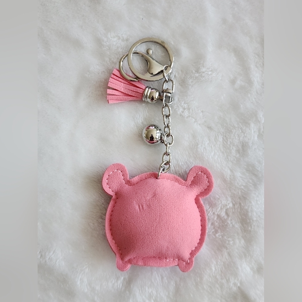 Pink Rhinestone Winnie The Pooh Bear Keychain Bag Charm - Picture 3 of 3
